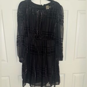 Taylor Black Textured Dress